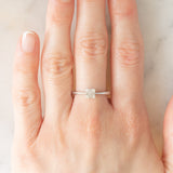 Anello vintage in oro bianco 9K con diamanti (0.15ctw ca.), anni ‘80/‘90