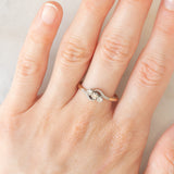 Trilogy antico in oro giallo 9K e platino con diamanti (0.10ctw ca.), anni ‘10/‘20