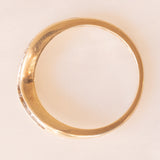 Anello a “V” vintage in oro giallo 9K con diamanti (0.07ctw ca.)
