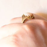 Anello vintage in oro giallo 14K con opale (1.20ct ca.), anni ‘70