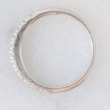 Mezzo eternity vintage in oro bianco 18K con diamanti di taglio brillante (0.33ctw ca.), anni ‘90/anni ‘2000