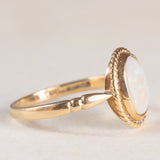 Solitario vintage in oro giallo 9K con opale (1ct ca.), anni ‘70 ca.