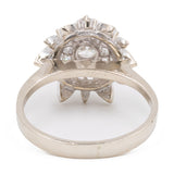 Anello vintage in oro bianco 14k con diamanti taglio brillante (0,60ctw), anni '60