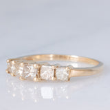 Veretta vintage in oro giallo 14K con diamanti fancy brown di taglio princess (1ctw ca.), anni ‘90