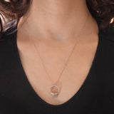 Collana vintage con catenina in oro giallo 9K con ciondolo con farfalla in oro giallo e bianco 9K con diamanti (0.24ctw ca.), anni ‘90