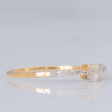 Solitario moderno in oro giallo 10K con diamanti (0.33ctw ca.)