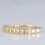 Veretta vintage in oro giallo 9K con peridoti (0.40ctw ca.), anni ‘70/‘80