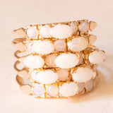 Anello harem vintage in oro giallo 14K con opali (1.50ctw ca.), anni ‘60