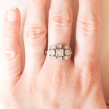 Anello Art Déco in oro bianco 18K con diamanti (0.54ctw ca.), anni ‘20/‘30