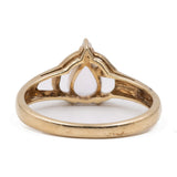 Anello vintage in oro giallo 9k zaffiro rosa e diamante