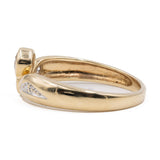 Anello vintage in oro giallo 14k con diamanti (0,10ctw) , anni '70