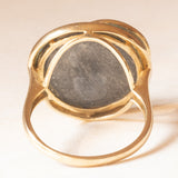 Anello vintage in oro giallo 9K con mosaico di opali triplet