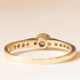 Solitario vintage in oro giallo 9K con diamanti (0.20ctw ca.), anno 1998