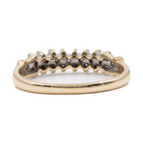 Anello vintage a riviera in oro giallo 9k con diamanti (0,12ctw)