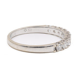 Anello vintage a veretta in oro bianco 14k con diamanti (0,90ctw), anni '70