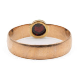 Anello antico in oro giallo 8k con granato