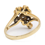 Anello vintage in oro giallo 14k con diamanti (0,60ctw), anni '70