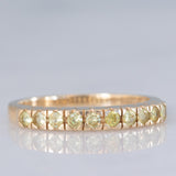 Veretta vintage in oro giallo 9K con peridoti (0.40ctw ca.), anni ‘70/‘80