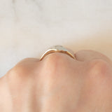 Anello vintage in oro giallo e bianco 9K con diamanti