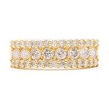ANELLO VINTAGE IN ORO GIAALLO 14K E DIAMANTI (1.1CT)
