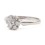 Anello vintage in oro bianco 14k con diamanti (0,45ctw)