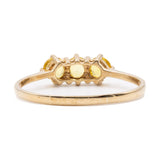 Anello vintage trilogy in oro giallo 9k con zaffiri gialli