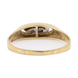 Anello vintage trilogy in oro giallo 14k con diamanti (0,27ctw), anni '70