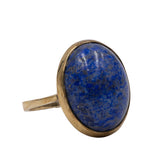 Anello vintage in oro giallo 8k con lapislazzulo