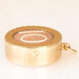 Ciondolo “Emergency Money” in oro giallo 9K e con banconota da 10 scellini, anno 1966