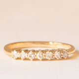 Veretta vintage in oro giallo 9K con diamanti (0.18ctw ca.), anni ‘70