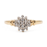 Anello vintage in oro giallo 9k con diamanti (0,11ctw)
