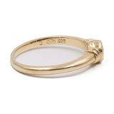Anello vintage solitario in oro giallo 14k con diamante (0,14ctw), anni '70