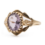 Anello vintage in oro giallo 9k con ametista