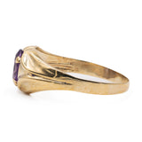 Anello vintage in oro giallo 8k con ametista