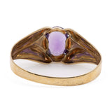 Anello vintage in oro giallo 8k con ametista
