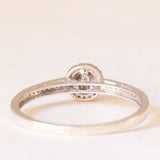 Anello vintage in oro bianco 9K con diamanti (0.22ctw ca.), anni ‘90