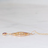 Pendente antico lavalier in oro giallo 9K con ametiste (0.35ctw ca.), anni ‘10/‘20