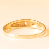 Trilogy gypsy vintage in oro giallo 9K con diamanti (0.02ctw ca.), anni ‘50
