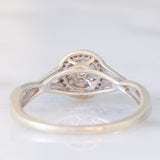 Anello vintage in oro bianco 9K con diamanti (0.15ctw ca.)