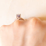 Anello vintage in oro bianco 9K con iolite di taglio marquise (1.10ct ca.), anni ‘80 ca.
