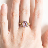 Anello antico in oro giallo 14K con ametista (2.30ct ca.), seconda metà dell’800