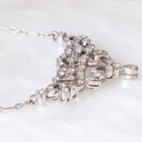 Collier Art Nouveau in oro bianco 14K con diamanti (0.90ctw ca.), anni ‘10/‘20