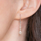 Orecchini pendenti vintage in platino con diamanti (1ctw), anni ‘90/anni ‘2000