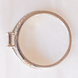 Anello vintage a fascia in oro bianco 9K con diamanti (0.40ctw ca.)