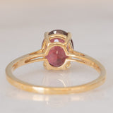 Solitario moderno in oro giallo 10K con granato (1.90ct ca.), anno 2017