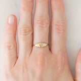 Solitario antico in oro giallo 9K con diamante, anni ‘10