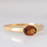 Solitario vintage in oro giallo 9K con granato (0.62ct ca.), anni ‘60/‘70