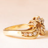 Anello vintage in oro giallo 14K con diamanti di taglio brillante (0.30ctw ca.), anni ‘70