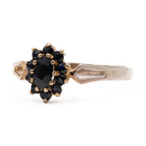 Anello vintage in oro giallo 9k con zaffiri