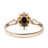 Anello vintage in oro giallo 9k con zaffiri